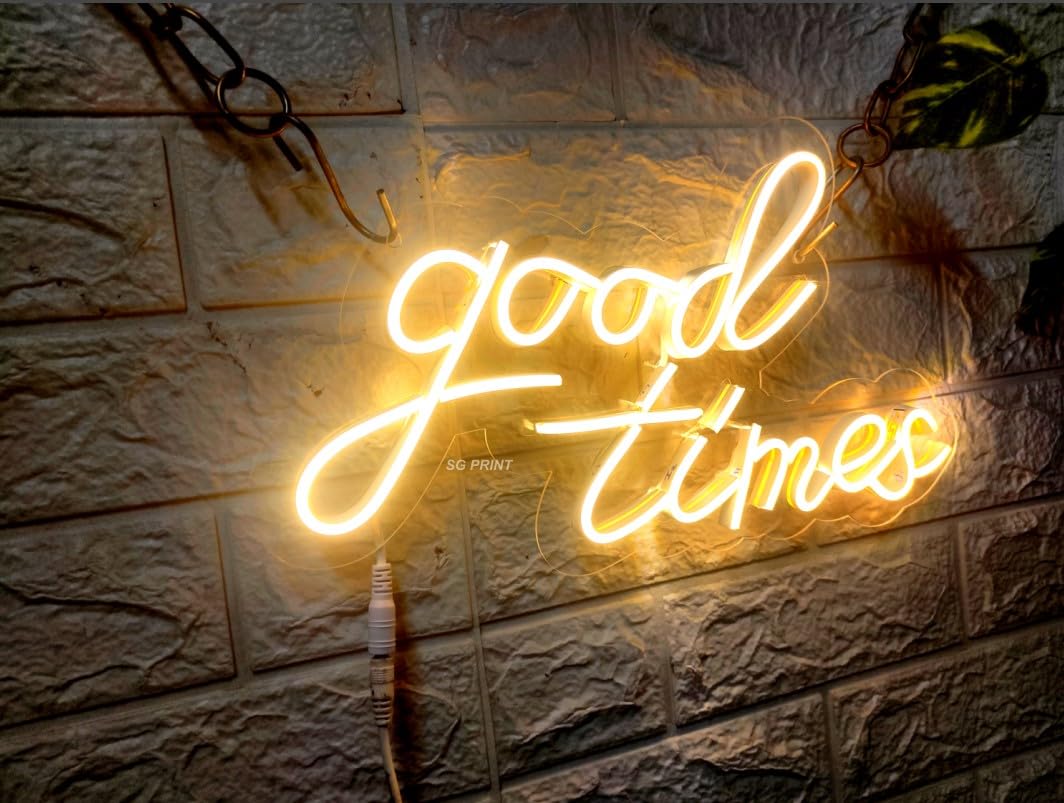 SG PRINT Good Times LED Neon Signs Light LED Art Decorative Sign
